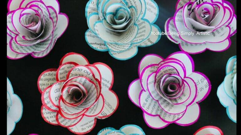 This simple method transforms old newspapers into stunning roses for your home…
