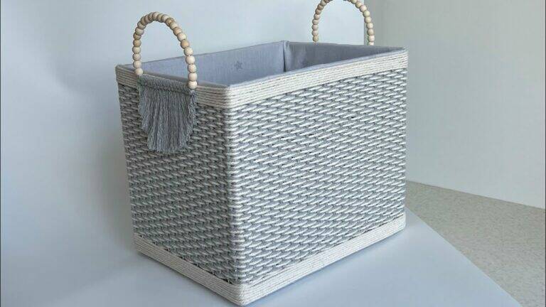 This simple method transforms any box into a stunning storage basket…