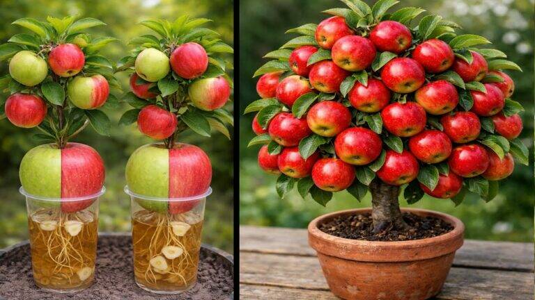 This simple method transforms apple seeds into lush trees in water…