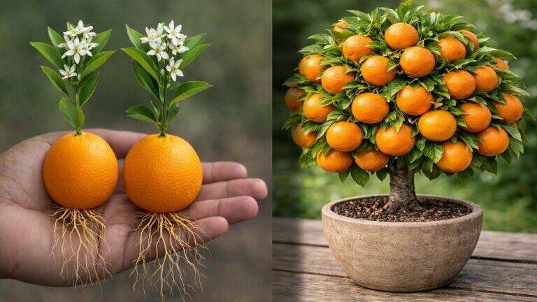 This unique method turns an orange into a thriving plant using turmeric and garlic…