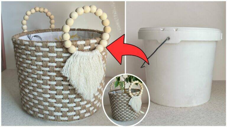 This simple gesture turns a trashy bucket into a stunning garden centerpiece…