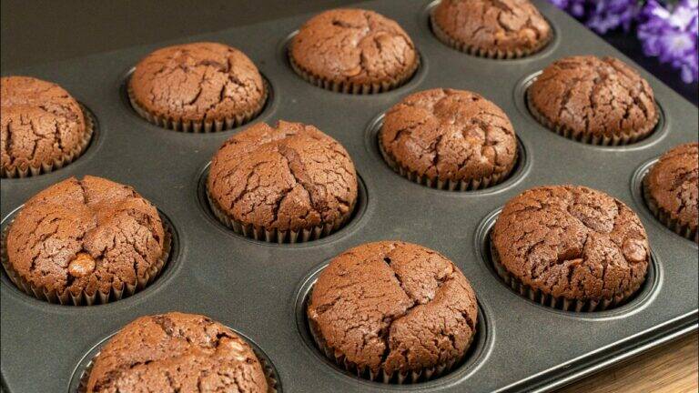 This simple recipe transforms ordinary muffins into irresistible chocolate brownie…