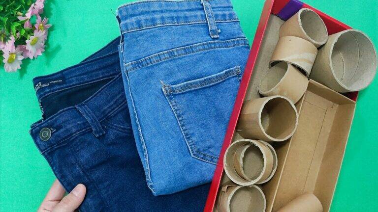 This simple trick can turn old jeans into stunning home decor…