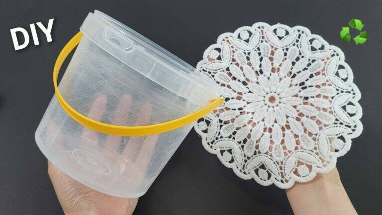 This simple gesture transforms a plastic basket into stunning home decor…