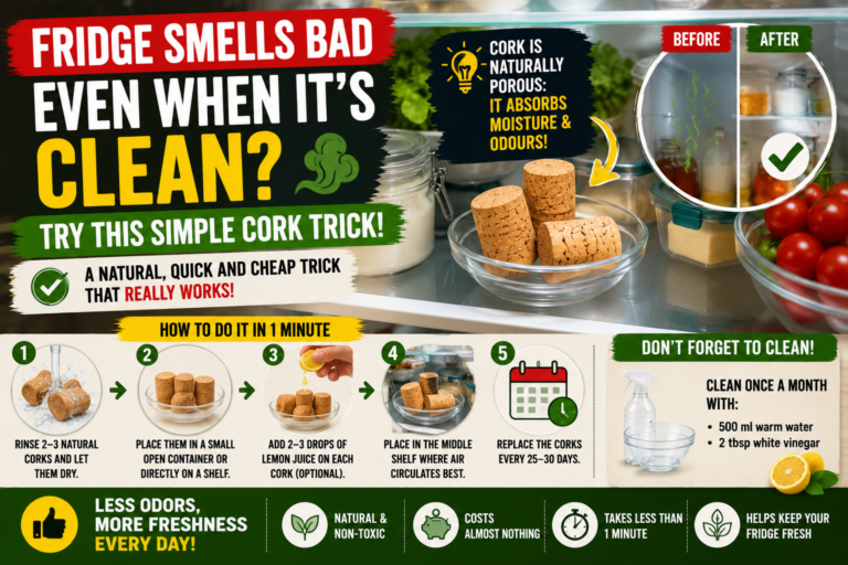 Does Your Fridge Smell Bad Even When It’s Clean? Try This Simple Cork Trick