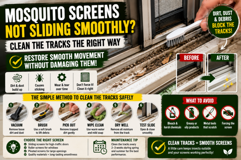 Mosquito Screens No Longer Sliding Smoothly? Here’s How to Clean the Tracks Without Damaging Them