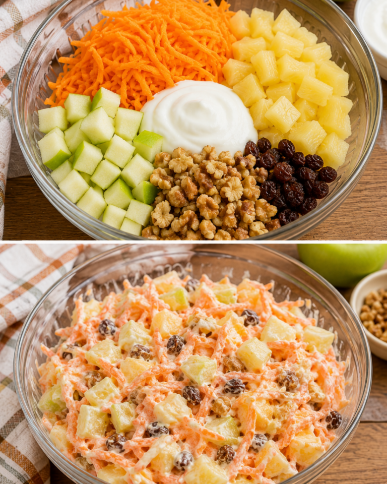 🥕🍏 Salade de carottes à la pomme, à l’ananas et au yaourt