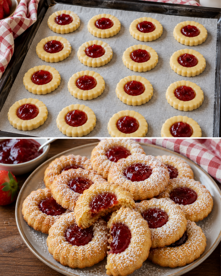 Vanillekoekjes met jam 🍓
