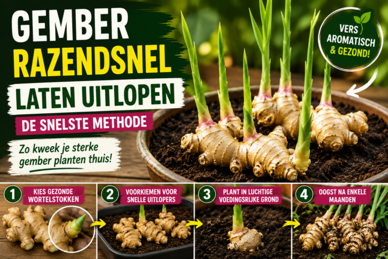 Gember razendsnel laten uitlopen: de eenvoudigste methode om thuis sterke gemberplanten te kweken