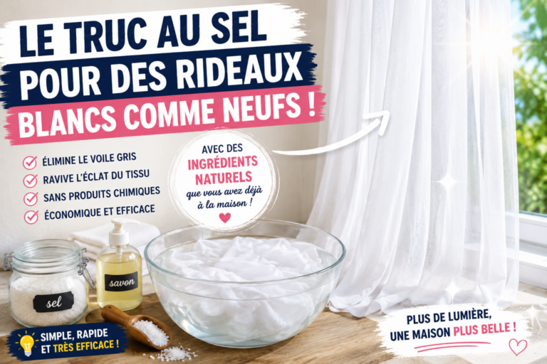 L’astuce au sel pour redonner de l’éclat aux rideaux ternes