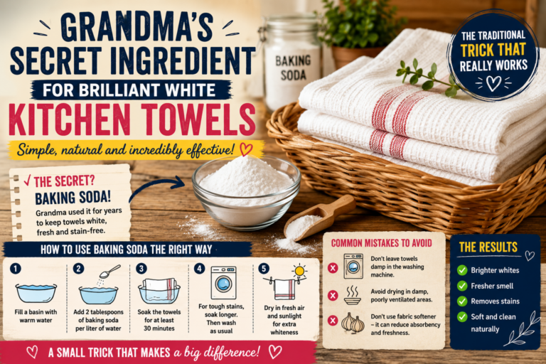 Grandma’s Secret Ingredient for Brilliant White Kitchen Towels