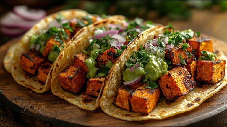 This simple recipe transforms sweet potatoes into mouth-watering vegan tacos…