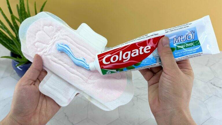 This simple trick turns an old sanitary pad into an amazing cleaning solution…