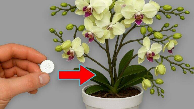 Leg dit onder je orchidee! Plots verschijnen tientallen nieuwe wortels en bloeit hij het hele jaar door