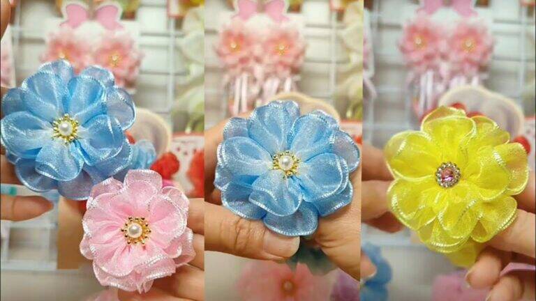 This simple method transforms ordinary fabric into stunning flower bows…