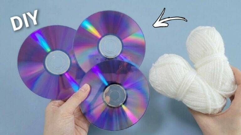 This simple idea transforms old CDs into beautiful storage baskets for your home…