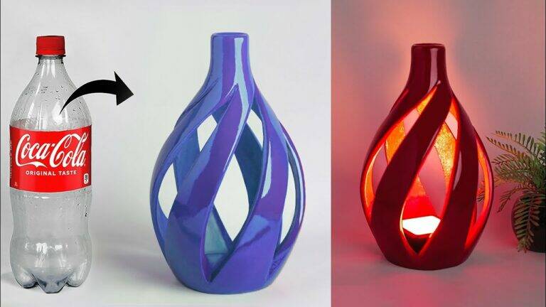 Transform an old bottle into a stunning lamp and vase… Create beauty effortlessly!