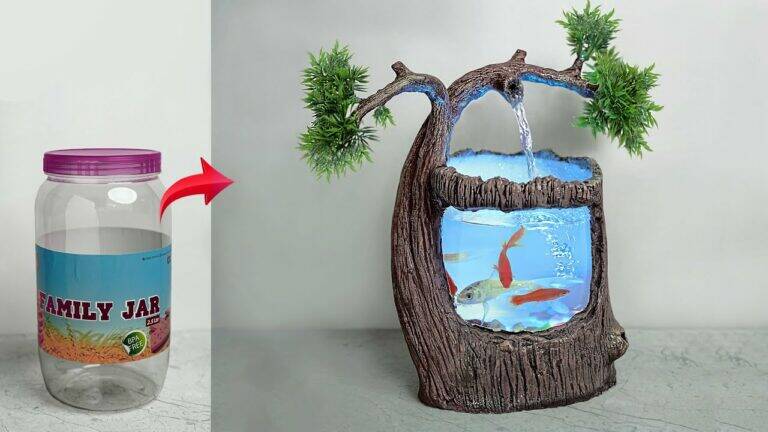 An old trick to transform your space with a stunning DIY waterfall night lamp…