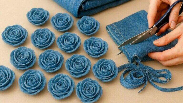 This old jeans trick transforms trash into stunning flowers for your home decor…