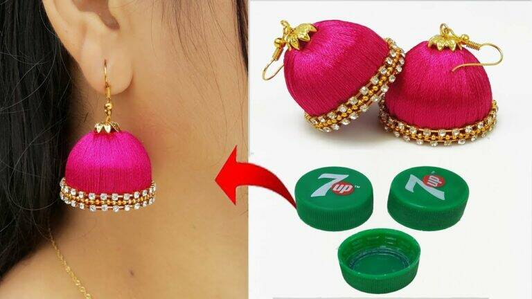 This simple idea transforms bottle caps into stunning bridal earrings…