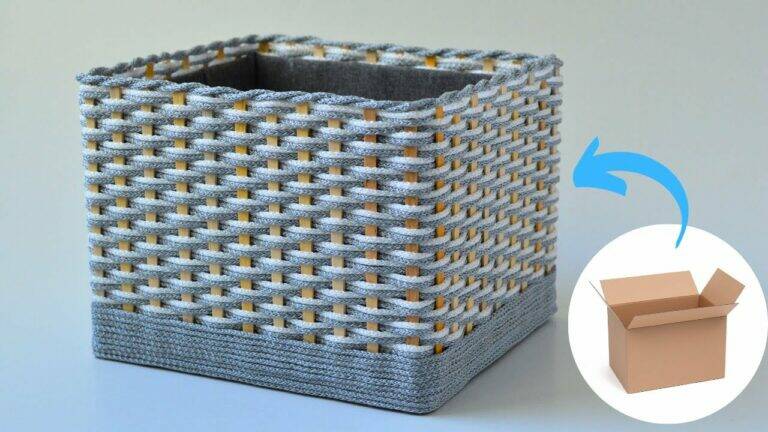 This simple method transforms a cardboard box into a stylish cord organizer…