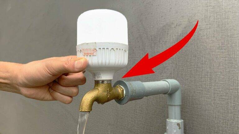 This simple trick transforms old plumbing materials into a stunning light fixture…