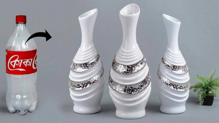 This simple trick turns a plastic bottle into a stunning ceramic-look vase…