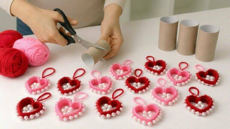 This simple gesture transforms toilet paper rolls into stunning hearts that sell fast…