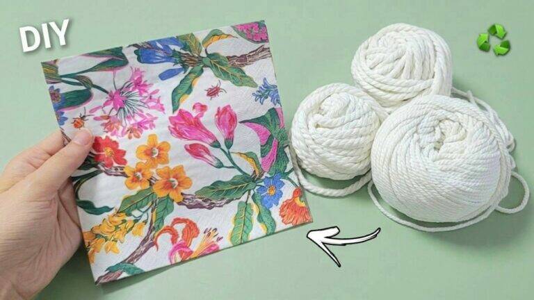 This simple craft transforms paper napkins into stunning storage solutions…