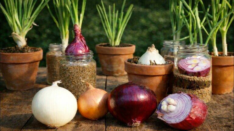 This simple trick turns kitchen scraps into a flourishing onion garden at home…