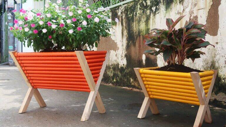 This simple trick turns old PVC pipes into stunning garden planters…