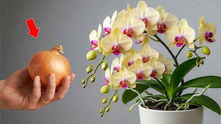 Zaledwie 1 cebula – orchidea kwitnie przez cały rok! Odkryj sekret!
