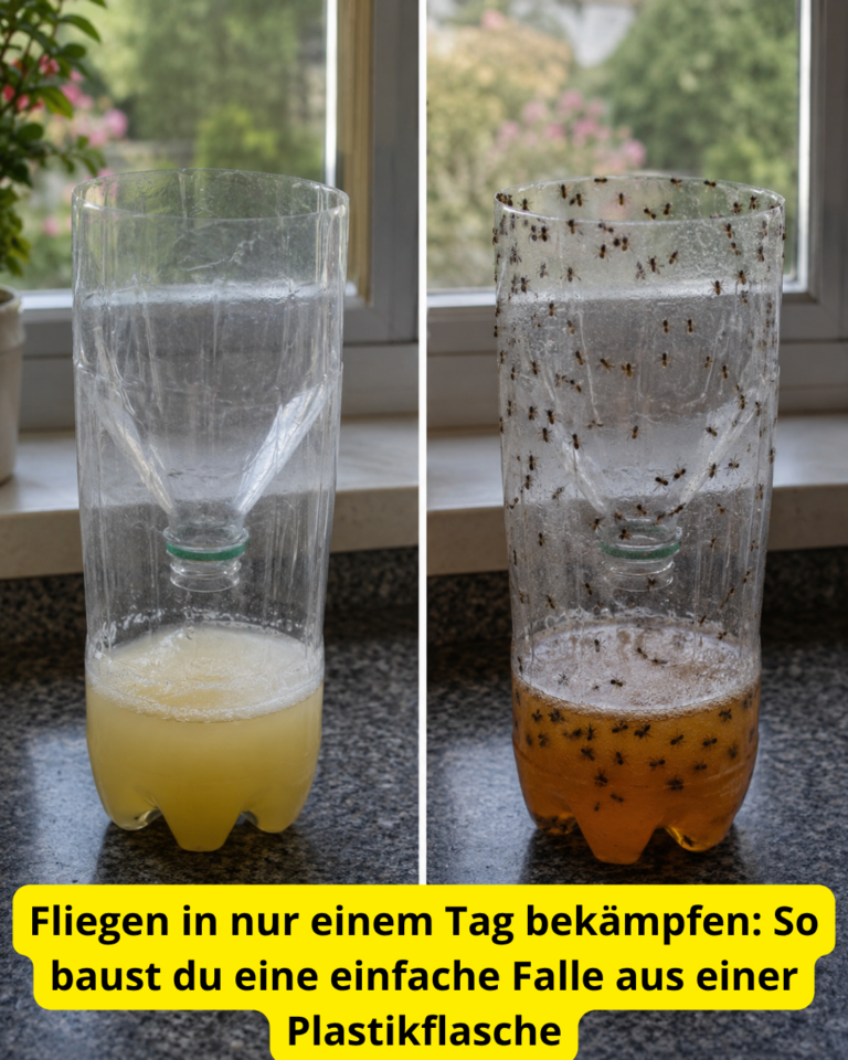 Fliegen in nur einem Tag bekämpfen: So baust du eine einfache Falle aus einer Plastikflasche