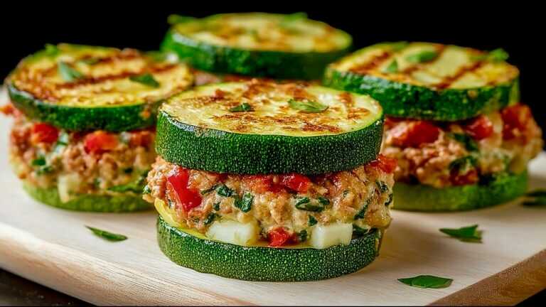 🥪 Sycylijskie kanapki z cukinii – chrupiące, soczyste i wypełnione kurczakiem oraz serem