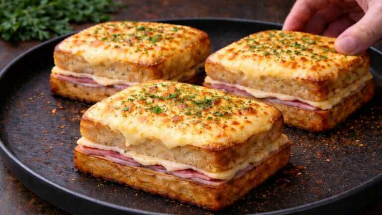 🥪 Kanapki z jajkiem i serem w 5 minut przygotowania – chrupiące z piekarnika