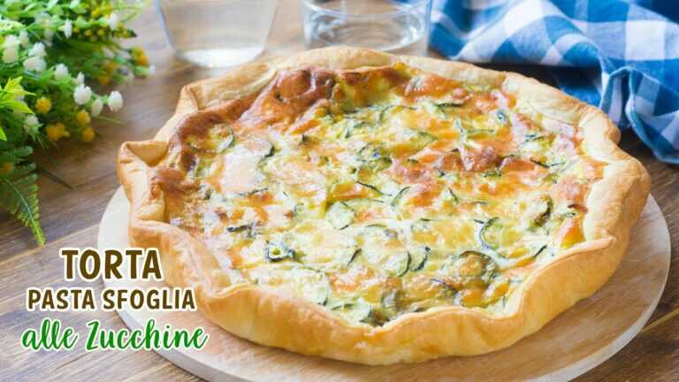 🥧 Tarta z ciasta francuskiego z cukinią i mozzarellą – prosty wytrawny obiad
