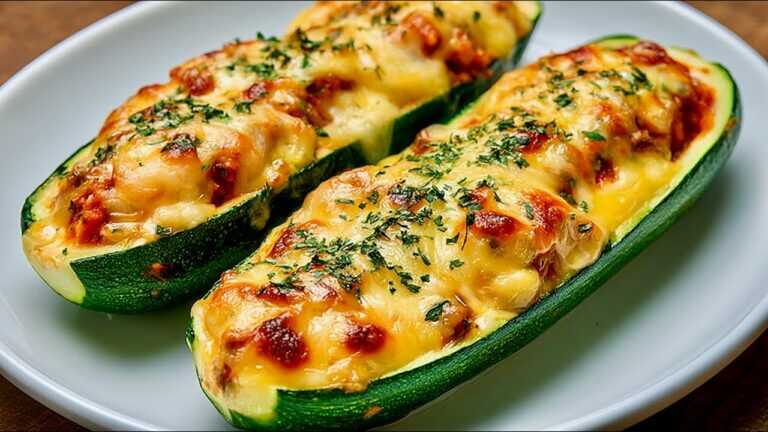 🥒 Letnia cukinia po włosku w 15 minut – pieczarki, pomidor, jajko i ser