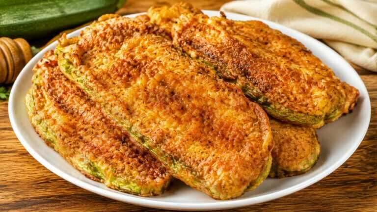 🥒 Cukinia jeszcze nigdy nie była tak pyszna! Chrupiące plastry z warzywnym sosem i serem