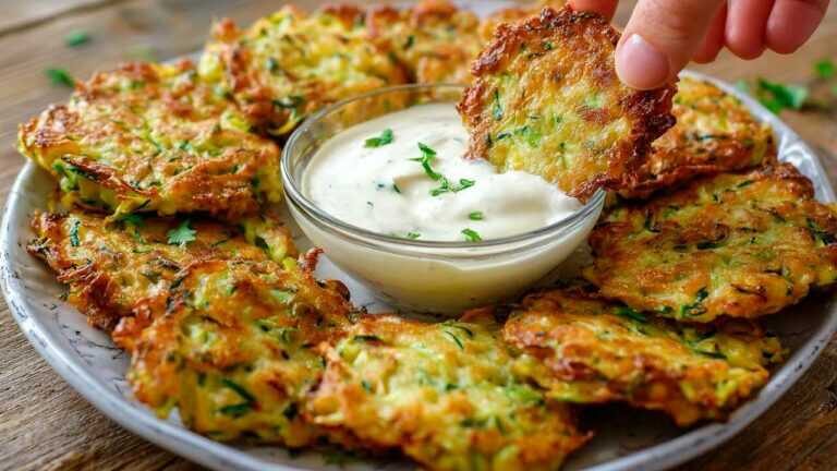 🥒 Diese Zucchinipuffer mache ich dreimal pro Woche: außen knusprig, innen weich
