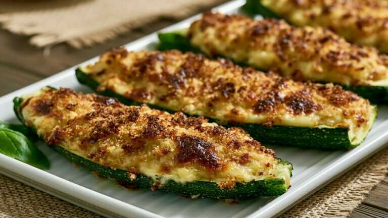 🥒 Faszerowane cukinie z parmezanem i chrupiącą panierką