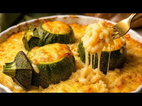 🥒 Forget Classic Risotto: Creamy Carnaroli Rice Served Inside Round Zucchini