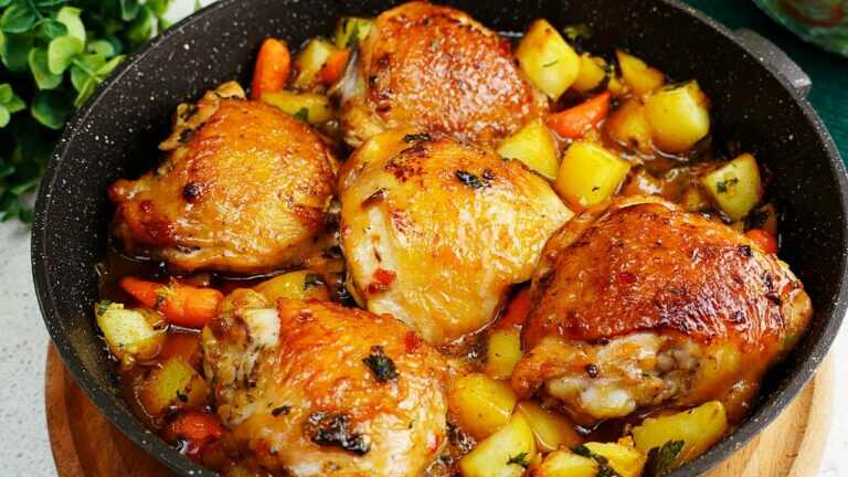 🍗 Tak pyszne udka robię prawie codziennie! Miodowo-chili z ziemniakami