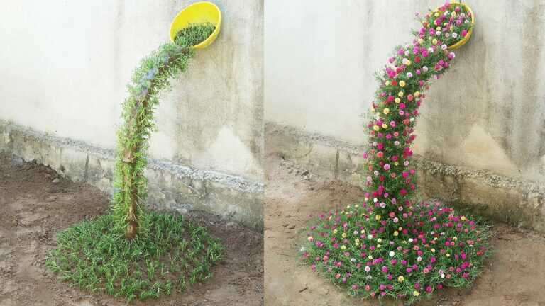 Beautiful Portulaca (Mossrose) planting waterfall garden ideas for small gardens