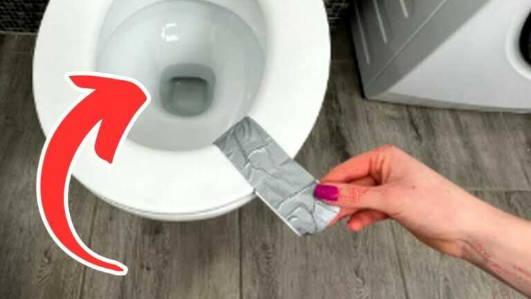 Klebe 5 cm Klebeband an die Toilette. Der Grund ist genial