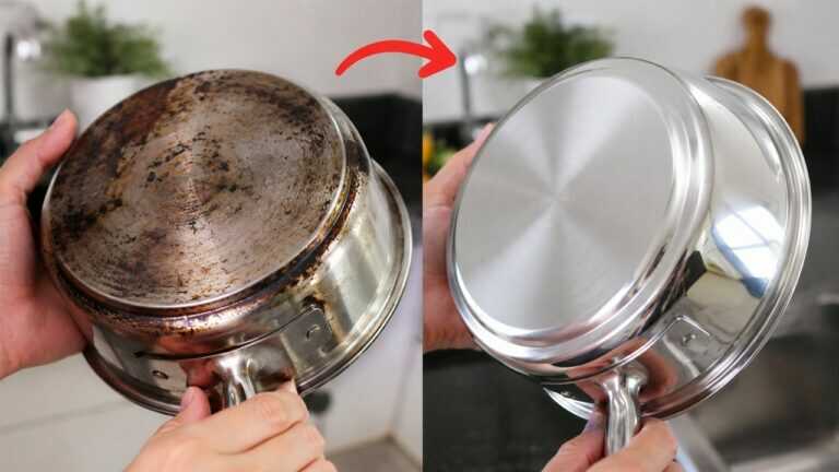 Comment nettoyer une casserole en inox brûlée facilement (sans effort)