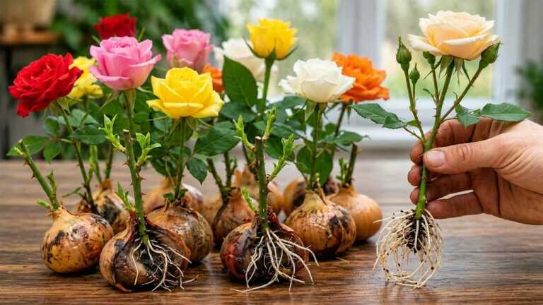 Ne le jetez pas ! Il fait pousser, germer et fleurir des branches de rose 800 % de plus !
