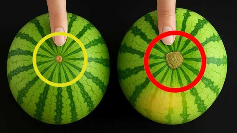 Schau dir einfach diese Stelle an, um süße, saftige Wassermelonen auszuwählen — ein Geheimnis, das Verkäufer dir nie verraten!