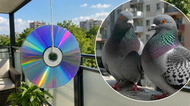 Arrêtez de frotter les crottes d’oiseaux. Un vieux CD garde votre patio propre