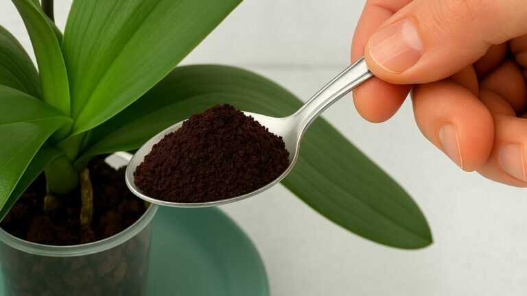 Gewoon koffie! En orchideeën bloeien als gek het hele jaar door