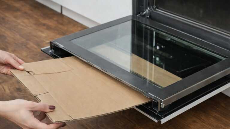 Le bricoleur m’a montré CE truc pour le four. Les vitres brillent sans démonter la porte!